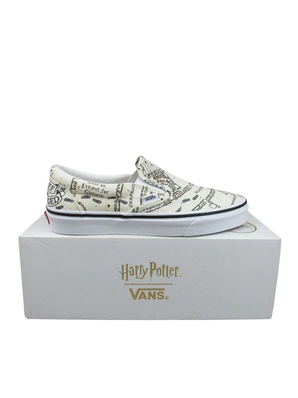 Vans Harry Potter Marauders Map Classic Slip On Shoes Men's Size 12 NEW